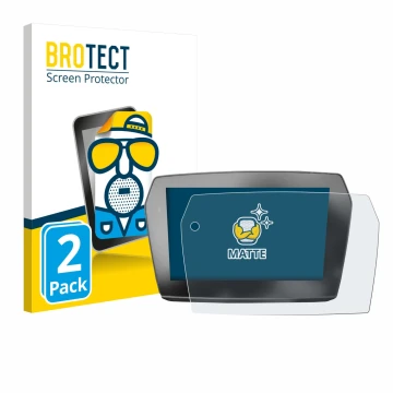 Vorderseite einer Produktverpackung mit dem Markenlogo BROTECT. Daneben ist das Gerät Voge 525DSX 2025 mit dem zugehörigen Dis