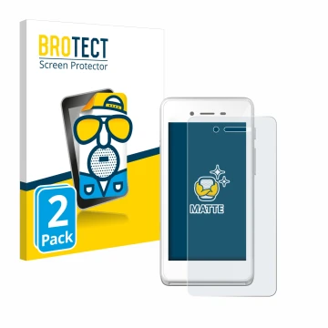 Vorderseite einer Produktverpackung mit dem Markenlogo BROTECT. Daneben ist das Gerät Pax A50 wallee mit dem zugehörigen Displ