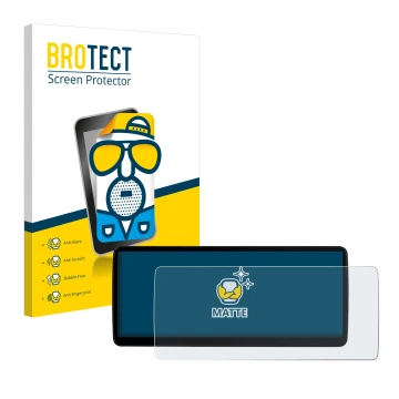 Vorderseite einer Produktverpackung mit dem Markenlogo BROTECT. Daneben ist das Gerät Xtrons QLB22X3UNL 12,3