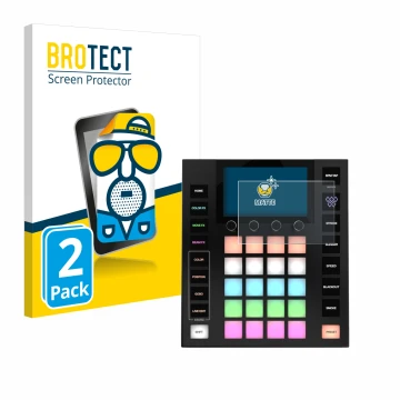 Vorderseite einer Produktverpackung mit dem Markenlogo BROTECT. Daneben ist das Gerät Wolfmix W1 MK2 mit dem zugehörigen Displ