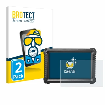 Vorderseite einer Produktverpackung mit dem Markenlogo BROTECT. Daneben ist das Gerät iCarsoft CR Ultra mit dem zugehörigen Di