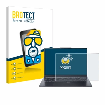 Vorderseite einer Produktverpackung mit dem Markenlogo BROTECT. Daneben ist das Gerät Acer Swift Go 16 AI mit dem zugehörigen 