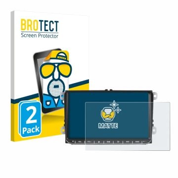 Vorderseite einer Produktverpackung mit dem Markenlogo BROTECT. Daneben ist das Gerät Essgoo AR9002 mit dem zugehörigen Displa