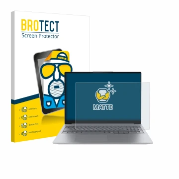 Vorderseite einer Produktverpackung mit dem Markenlogo BROTECT. Daneben ist das Gerät Lenovo ThinkBook 16 Gen 8 mit dem zugehö