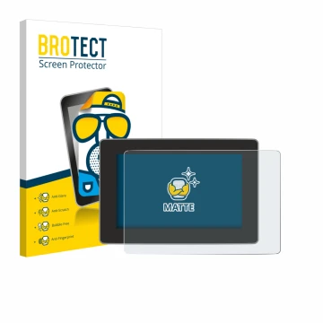 Vorderseite einer Produktverpackung mit dem Markenlogo BROTECT. Daneben ist das Gerät Tesla Model Y Juniper 2025 mit dem zugeh