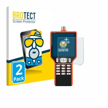 Vorderseite einer Produktverpackung mit dem Markenlogo BROTECT. Daneben ist das Gerät RigExpert MATCH mit dem zugehörigen Disp