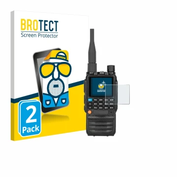 Vorderseite einer Produktverpackung mit dem Markenlogo BROTECT. Daneben ist das Gerät Tidradio TD-H3 mit dem zugehörigen Displ