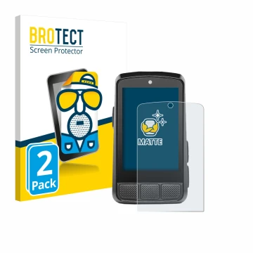 Vorderseite einer Produktverpackung mit dem Markenlogo BROTECT. Daneben ist das Gerät Wahoo Elemnt Bolt 3 mit dem zugehörigen 