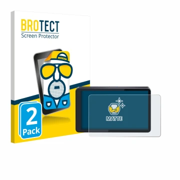 Vorderseite einer Produktverpackung mit dem Markenlogo BROTECT. Daneben ist das Gerät CARabc DB601 mit dem zugehörigen Display