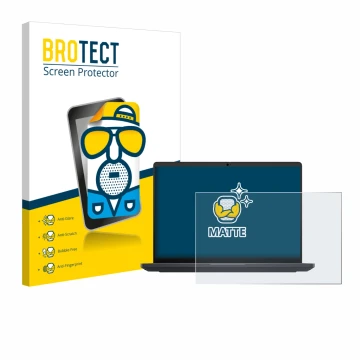 Vorderseite einer Produktverpackung mit dem Markenlogo BROTECT. Daneben ist das Gerät Dell Pro Max 16 mit dem zugehörigen Disp