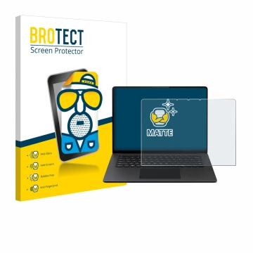 Vorderseite einer Produktverpackung mit dem Markenlogo BROTECT. Daneben ist das Gerät Microsoft Surface Laptop 15