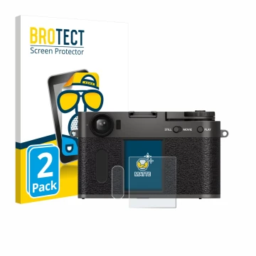 Vorderseite einer Produktverpackung mit dem Markenlogo BROTECT. Daneben ist das Gerät Fujifilm X Half X-HF1 mit dem zugehörige
