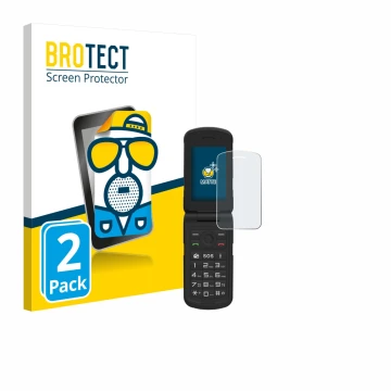 Vorderseite einer Produktverpackung mit dem Markenlogo BROTECT. Daneben ist das Gerät AGM M10 mit dem zugehörigen Displayschut
