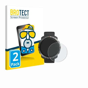 Vorderseite einer Produktverpackung mit dem Markenlogo BROTECT. Daneben ist das Gerät Polar Grit X2 mit dem zugehörigen Displa