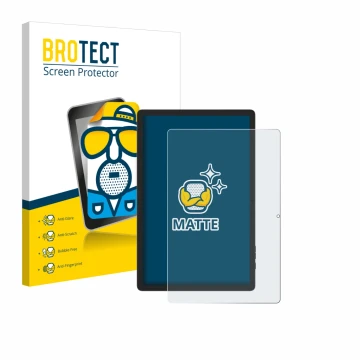 Vorderseite einer Produktverpackung mit dem Markenlogo BROTECT. Daneben ist das Gerät Doogee Tab E3 Pro 13 mit dem zugehörigen