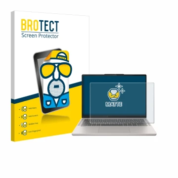 Vorderseite einer Produktverpackung mit dem Markenlogo BROTECT. Daneben ist das Gerät Lenovo Chromebook Plus 14 mit dem zugehö