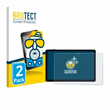 Vorderseite einer Produktverpackung mit dem Markenlogo BROTECT. Daneben ist das Gerät Doogee Tab A9 Pro+ mit dem zugehörigen D