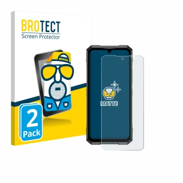 Vorderseite einer Produktverpackung mit dem Markenlogo BROTECT. Daneben ist das Gerät Doogee Blade GT Pro mit dem zugehörigen 