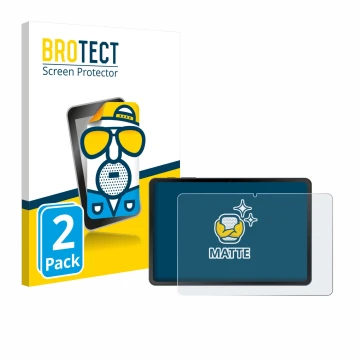 Vorderseite einer Produktverpackung mit dem Markenlogo BROTECT. Daneben ist das Gerät Doogee Tab A9 mit dem zugehörigen Displa