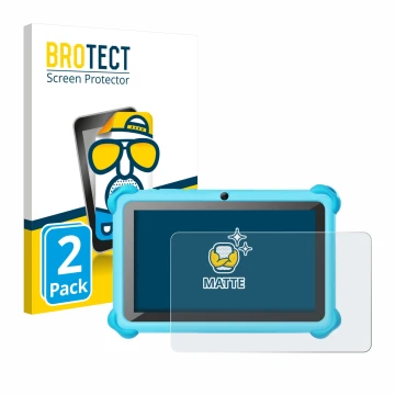 Vorderseite einer Produktverpackung mit dem Markenlogo BROTECT. Daneben ist das Gerät zcobro KIDS710 7