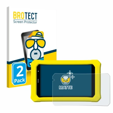 Vorderseite einer Produktverpackung mit dem Markenlogo BROTECT. Daneben ist das Gerät Clementoni Clempad 8