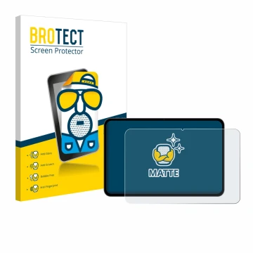 Vorderseite einer Produktverpackung mit dem Markenlogo BROTECT. Daneben ist das Gerät Teclast T65 mit dem zugehörigen Displays