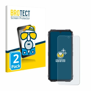 Vorderseite einer Produktverpackung mit dem Markenlogo BROTECT. Daneben ist das Gerät Cubot King Kong 11 mit dem zugehörigen D