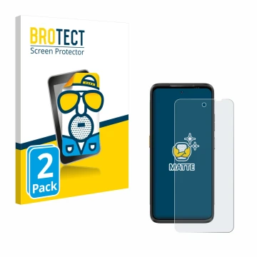 Vorderseite einer Produktverpackung mit dem Markenlogo BROTECT. Daneben ist das Gerät Ulefone Armor 23 Ultra mit dem zugehörig