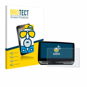 Vorderseite einer Produktverpackung mit dem Markenlogo BROTECT. Daneben ist das Gerät Cupra Leon Sportstourer VZ 12.9