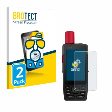 Vorderseite einer Produktverpackung mit dem Markenlogo BROTECT. Daneben ist das Gerät Garmin GPSMAP H1i Plus mit dem zugehörig