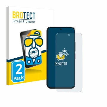Vorderseite einer Produktverpackung mit dem Markenlogo BROTECT. Daneben ist das Gerät Nubia Air mit dem zugehörigen Displaysch