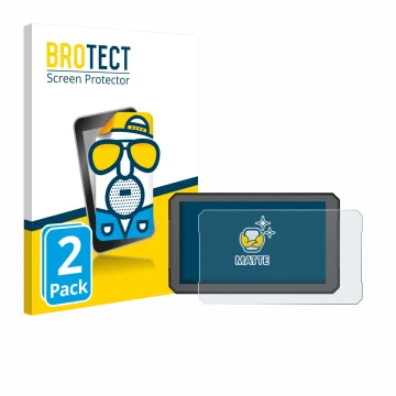 Vorderseite einer Produktverpackung mit dem Markenlogo BROTECT. Daneben ist das Gerät BOUWOIMA Motorrad Carplay 7