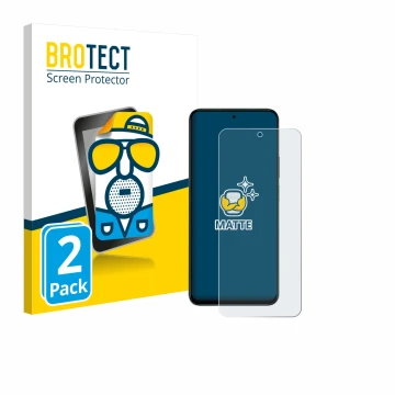 Vorderseite einer Produktverpackung mit dem Markenlogo BROTECT. Daneben ist das Gerät Honor 400 Smart mit dem zugehörigen Disp