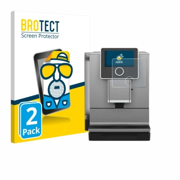 Vorderseite einer Produktverpackung mit dem Markenlogo BROTECT. Daneben ist das Gerät Nivona NICR 970 mit dem zugehörigen Disp