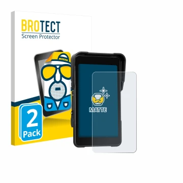 Vorderseite einer Produktverpackung mit dem Markenlogo BROTECT. Daneben ist das Gerät CAMECHO Motorrad Carplay 5