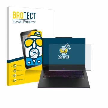 Vorderseite einer Produktverpackung mit dem Markenlogo BROTECT. Daneben ist das Gerät Lenovo Legion 9i Gen 10 18