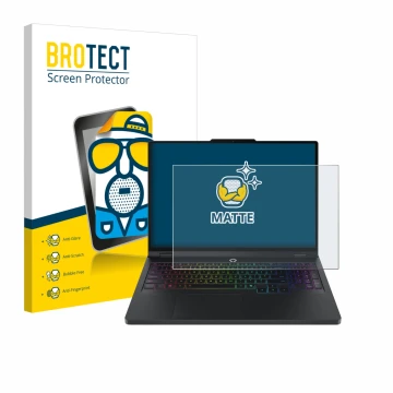 Vorderseite einer Produktverpackung mit dem Markenlogo BROTECT. Daneben ist das Gerät Lenovo Legion Pro 5 Gen 10 16