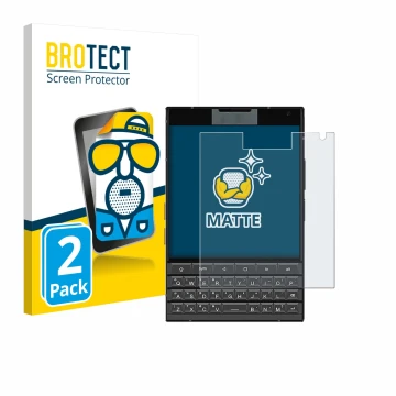 Vorderseite einer Produktverpackung mit dem Markenlogo BROTECT. Daneben ist das Gerät Unihertz Titan 2 mit dem zugehörigen Dis