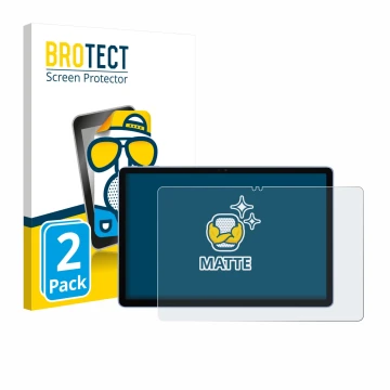 Vorderseite einer Produktverpackung mit dem Markenlogo BROTECT. Daneben ist das Gerät Itel VistaTab 30 mit dem zugehörigen Dis