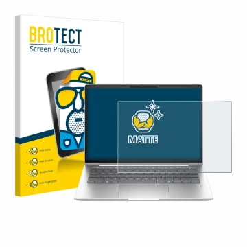 Vorderseite einer Produktverpackung mit dem Markenlogo BROTECT. Daneben ist das Gerät HP ProBook 4 G1a 14