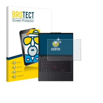 Vorderseite einer Produktverpackung mit dem Markenlogo BROTECT. Daneben ist das Gerät Lenovo ThinkPad P14s Gen 6 14.5