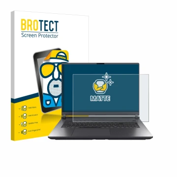 Vorderseite einer Produktverpackung mit dem Markenlogo BROTECT. Daneben ist das Gerät ASUS ROG Strix G18 G815 2025 mit dem zug