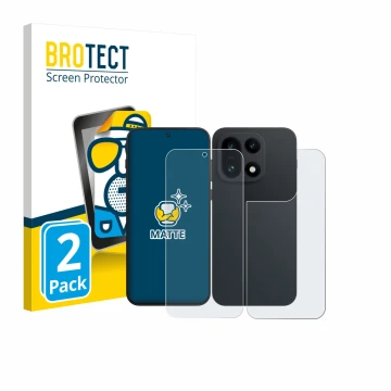 Vorderseite einer Produktverpackung mit dem Markenlogo BROTECT. Daneben ist das Gerät OnePlus 15 (Display+Rückseite) mit dem z