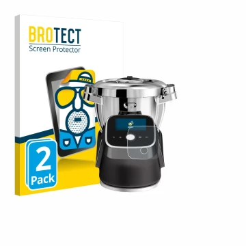 Vorderseite einer Produktverpackung mit dem Markenlogo BROTECT. Daneben ist das Gerät Moulinex i-Companion Touch Pro mit dem z