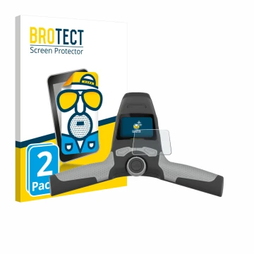 Vorderseite einer Produktverpackung mit dem Markenlogo BROTECT. Daneben ist das Gerät PowaKaddy FW5s mit dem zugehörigen Displ