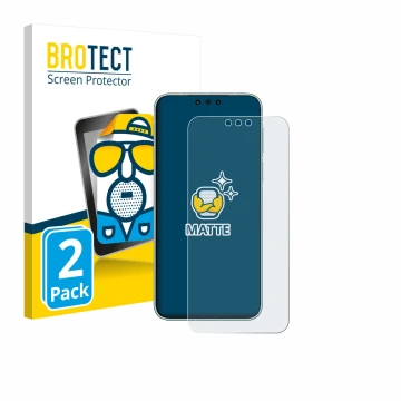 Vorderseite einer Produktverpackung mit dem Markenlogo BROTECT. Daneben ist das Gerät Huawei Mate 80 Pro Max mit dem zugehörig