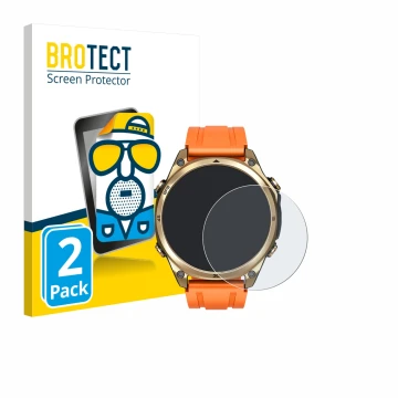 Vorderseite einer Produktverpackung mit dem Markenlogo BROTECT. Daneben ist das Gerät Doogee Anywise W1 mit dem zugehörigen Di