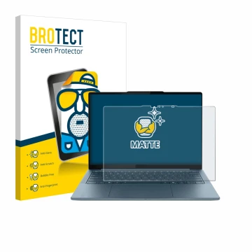 Vorderseite einer Produktverpackung mit dem Markenlogo BROTECT. Daneben ist das Gerät Lenovo Yoga Slim 7 Gen 10 14