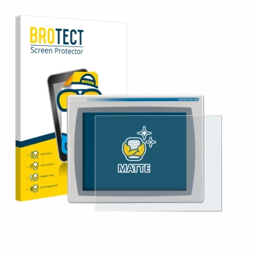 Vorderseite einer Produktverpackung mit dem Markenlogo BROTECT. Daneben ist das Gerät Allen Bradly HMI AB 2711P-RDT15C mit dem