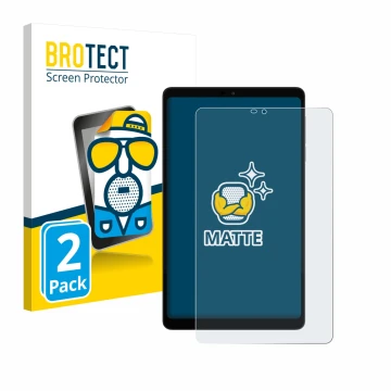 Vorderseite einer Produktverpackung mit dem Markenlogo BROTECT. Daneben ist das Gerät Alldocube iPlay 60 mini mit dem zugehöri